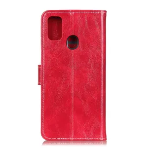 RETRO Peňaženkový obal Motorola Moto G10 / G20 / G30 červený