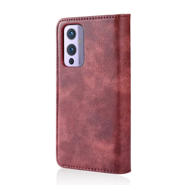 DG.MING Peňaženkový obal 2v1 OnePlus 9 červený