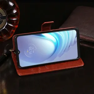 IDEWEI Peňaženkový kryt Motorola Moto G50 biely