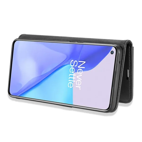 DG.MING Peňaženkový obal 2v1 OnePlus 9 čierny