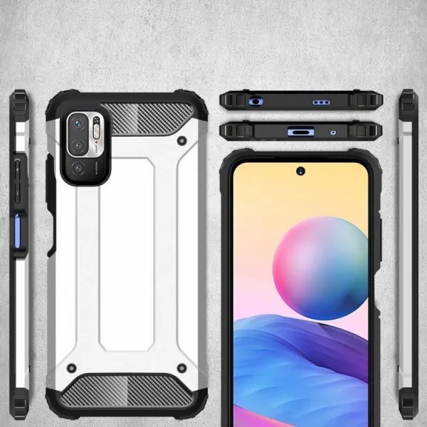 TOUGH Ochranný kryt Xiaomi Redmi Note 10 5G / Poco M3 Pro čierny