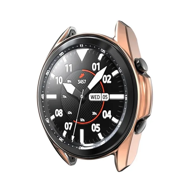 ENKAY Obal s tvrdeným sklom pre Samsung Galaxy Watch 3 41mm ružovozlatý