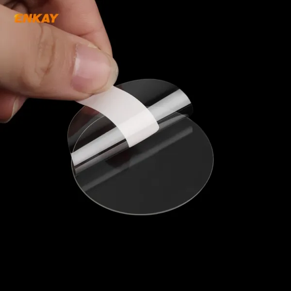 ENKAY Obal s tvrdeným sklom pre Samsung Galaxy Watch 3 41mm strieborný