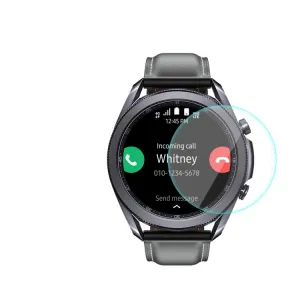 ENKAY Obal s tvrdeným sklom pre Samsung Galaxy Watch 3 41mm strieborný