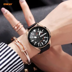 ENKAY Obal s tvrdeným sklom pre Samsung Galaxy Watch 3 41mm ružovozlatý