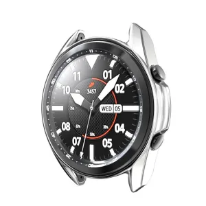 ENKAY Obal s tvrdeným sklom pre Samsung Galaxy Watch 3 41mm strieborný