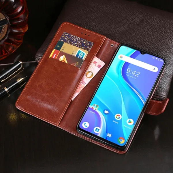 IDEWEI Peňaženkový kryt Umidigi A7s hnedý