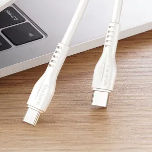 DUX K-V 60W kábel USB Typ-C - Typ-C 1 meter biely