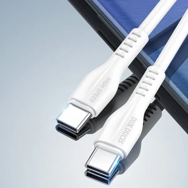 DUX K-V 60W kábel USB Typ-C - Typ-C 1 meter biely