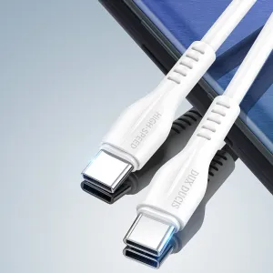 DUX K-V 60W kábel USB Typ-C - Typ-C 1 meter biely