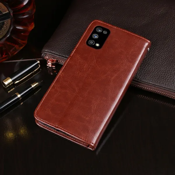 IDEWEI Peňaženkový kryt Realme 7 Pro čierny