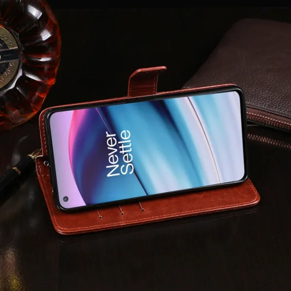 IDEWEI Peňaženkový kryt OnePlus Nord CE 5G biely