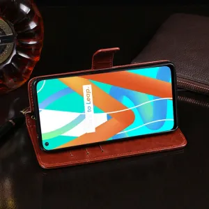 IDEWEI Peňaženkový kryt Realme 8 5G čierny