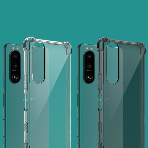 IMAK Ochranný silikónový kryt + fólia Sony Xperia 5 III čierny