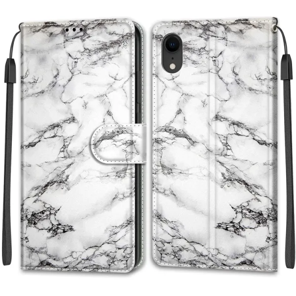 ART Peňaženkový kryt Apple iPhone XR MARBLE