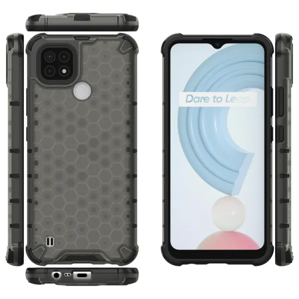HONEYCOMB Ochranný kryt Realme C21 čierny
