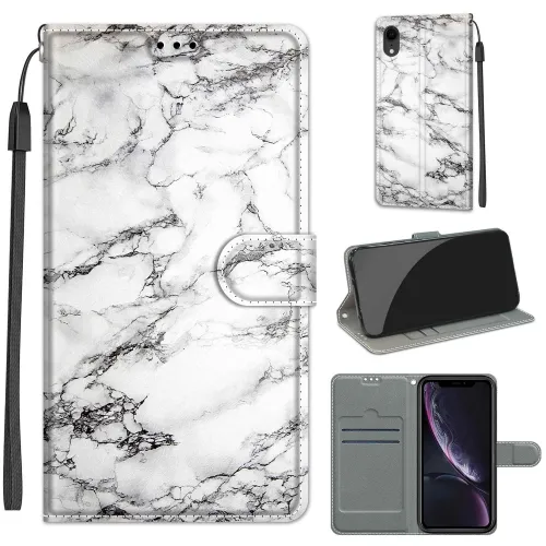 ART Peňaženkový kryt Apple iPhone XR MARBLE