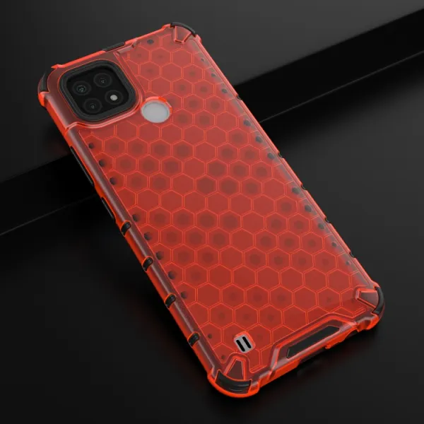 HONEYCOMB Ochranný kryt Realme C21 červený