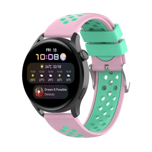 SPORTY Remienok Huawei Watch 3 / 3 Pro ružový-zelený