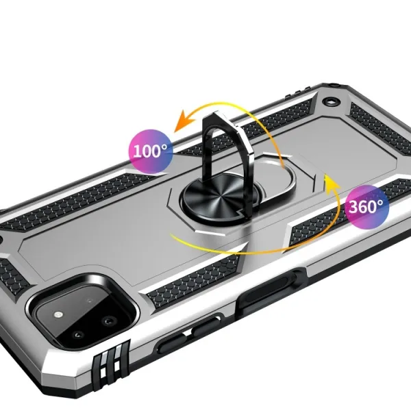 RING Ochranný obal Samsung Galaxy A22 5G strieborný