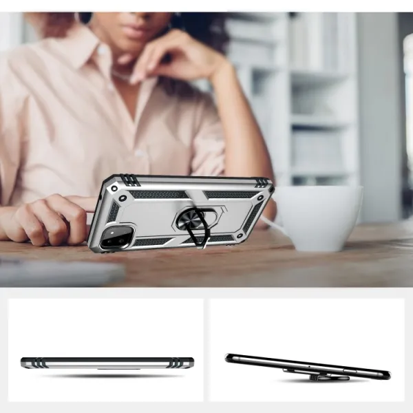 RING Ochranný obal Samsung Galaxy A22 5G strieborný