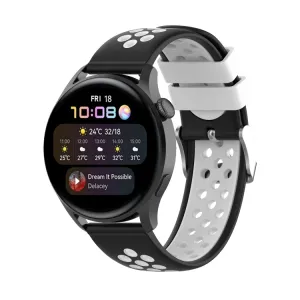 SPORTY Remienok Huawei Watch 3 / 3 Pro čierny-biely