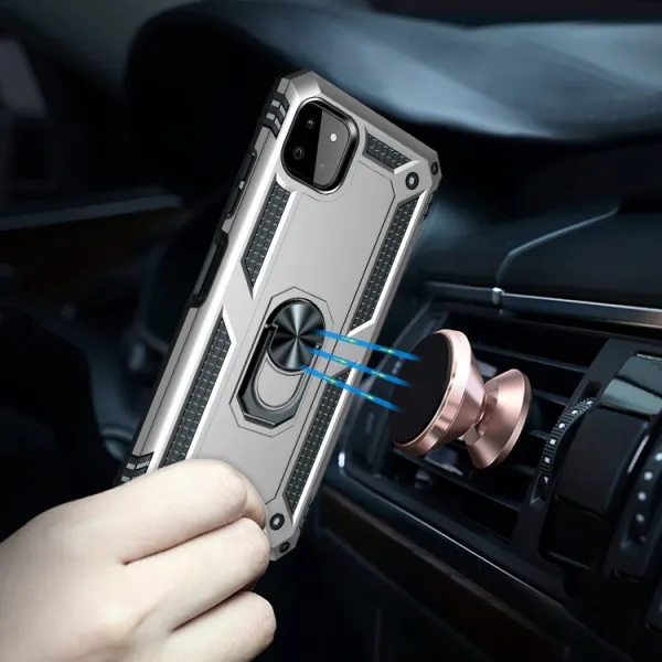 RING Ochranný obal Samsung Galaxy A22 5G strieborný