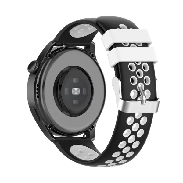SPORTY Remienok Huawei Watch 3 / 3 Pro čierny-biely