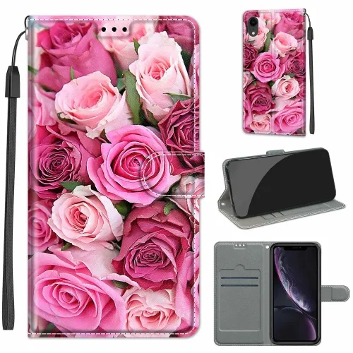 ART Peňaženkový kryt Apple iPhone XR ROSES