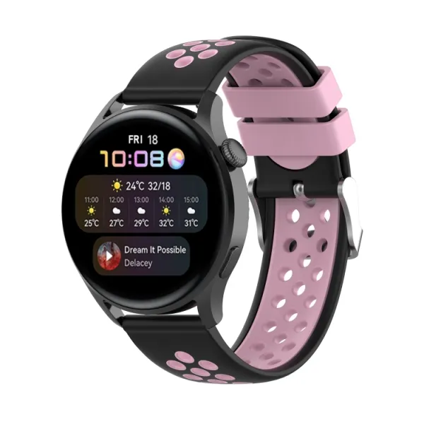 SPORTY Remienok Huawei Watch 3 / 3 Pro čierny-ružový