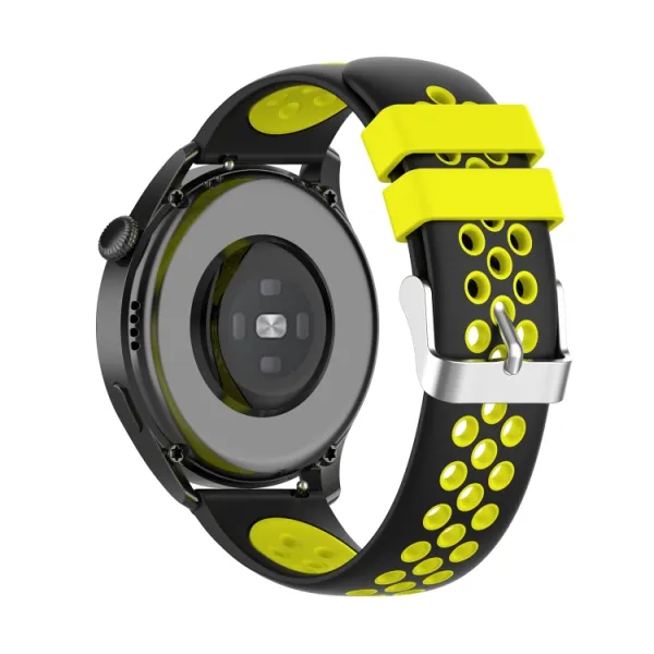 SPORTY Remienok Huawei Watch 3 / 3 Pro čierny-žltý