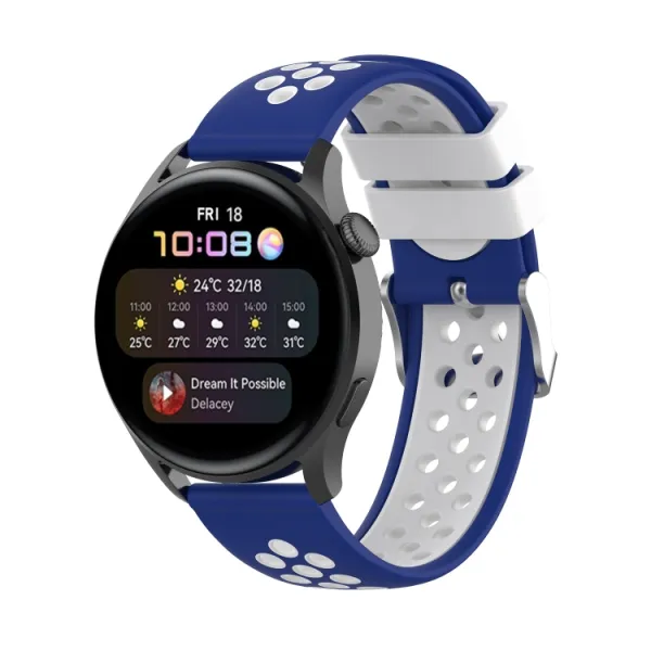 SPORTY Remienok Huawei Watch 3 / 3 Pro modrý-biely