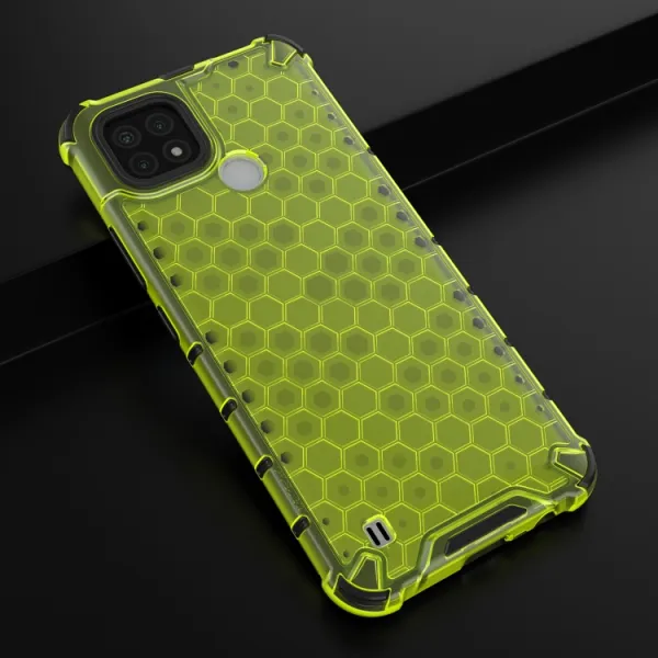HONEYCOMB Ochranný kryt Realme C21 zelený