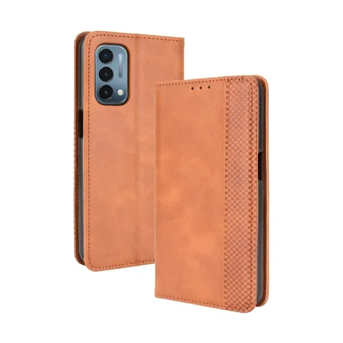 BUSINESS Peňaženkový kryt OnePlus Nord N200 5G hnedý