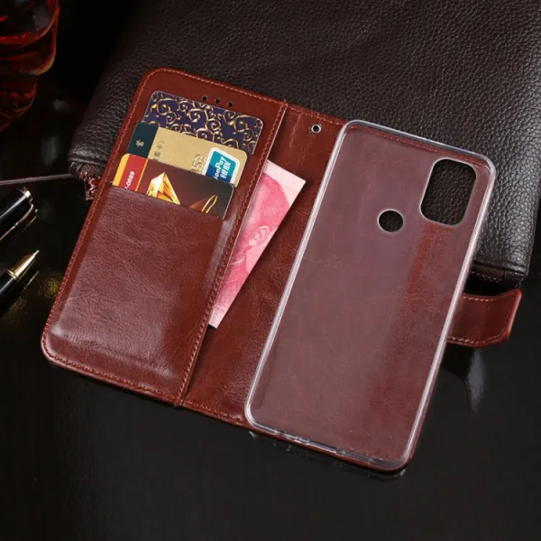 IDEWEI Peňaženkový kryt Blackview A70 biely