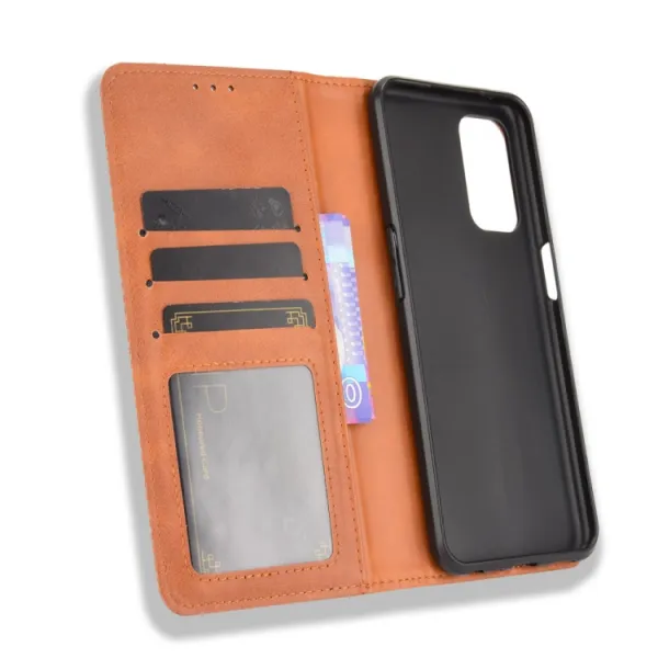 BUSINESS Peňaženkový kryt OnePlus Nord N200 5G hnedý