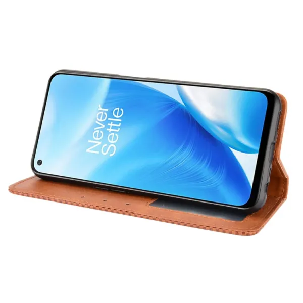 BUSINESS Peňaženkový kryt OnePlus Nord N200 5G hnedý