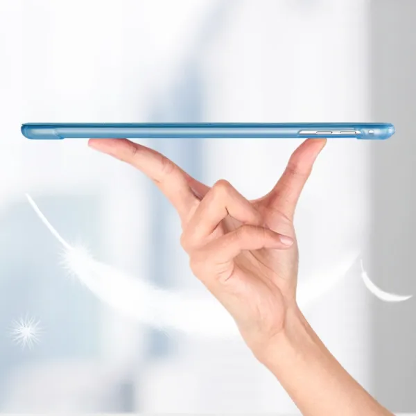 LEATHER Zaklápací obal Apple iPad 9.7 (2018 / 2017) / tablet Air (1 / 2) tmavomodrý