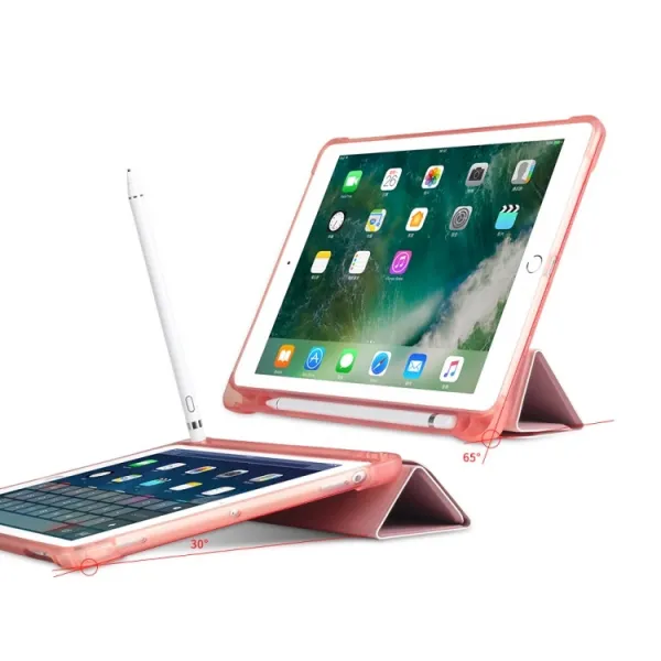 LEATHER Zaklápací obal Apple iPad 9.7 (2018 / 2017) / tablet Air (1 / 2) tmavomodrý