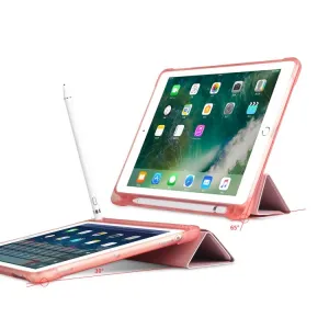 LEATHER Zaklápací obal Apple iPad 9.7 (2018 / 2017) / tablet Air (1 / 2) tmavomodrý
