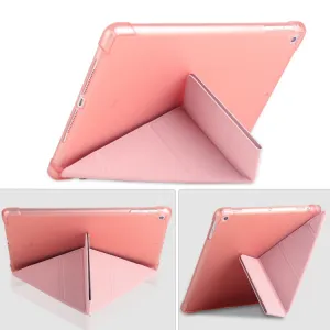 LEATHER Zaklápací obal Apple iPad 9.7 (2018 / 2017) / tablet Air (1 / 2) tmavomodrý