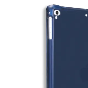 LEATHER Zaklápací obal Apple iPad 9.7 (2018 / 2017) / tablet Air (1 / 2) tmavomodrý