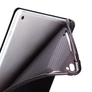 LEATHER Zaklápací obal Apple iPad 9.7 (2018 / 2017) / tablet Air (1 / 2) tmavomodrý