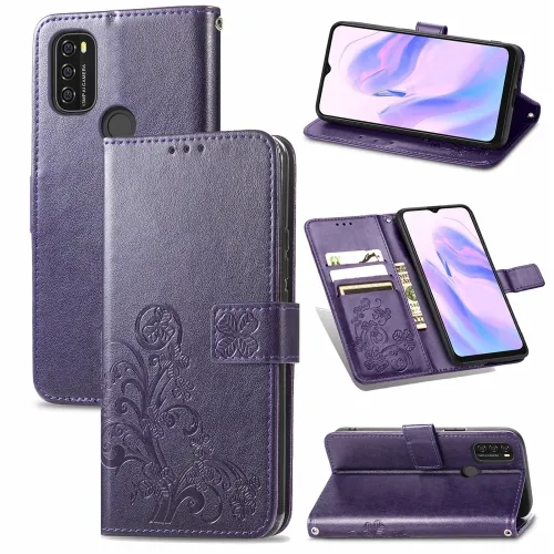 ART Peňaženkový kryt Blackview A70 FLOWERS fialový