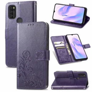 ART Peňaženkový kryt Blackview A70 FLOWERS fialový