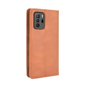 BUSINESS Peňaženkový kryt Xiaomi Poco X3 GT hnedý
