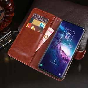 IDEWEI Peňaženkový kryt TCL 20 Pro 5G biely