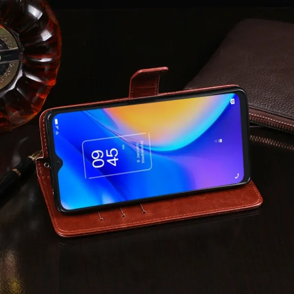 IDEWEI Peňaženkový kryt TCL 20 SE biely