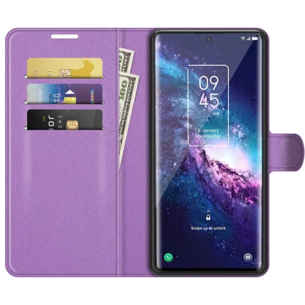 LITCHI Ochranný kryt TCL 20 Pro 5G fialový