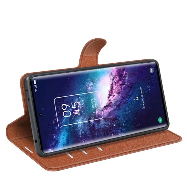 LITCHI Ochranný kryt TCL 20 Pro 5G hnedý
